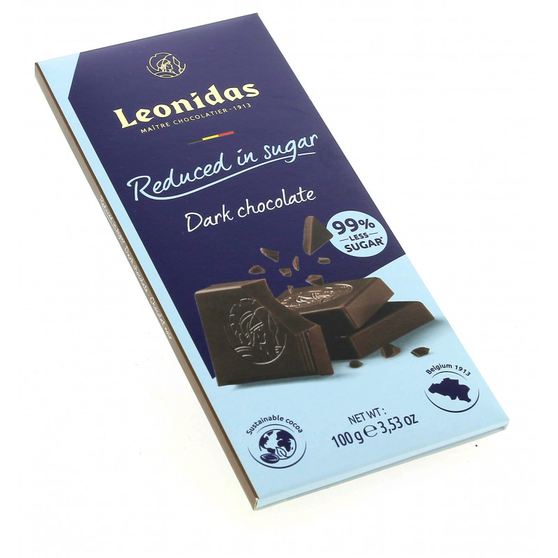 Tablette 100 g chocolat Leonidas noir allégé en sucre